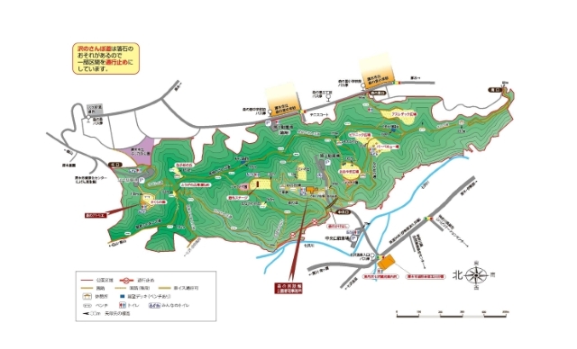 七沢森林公園のマップ