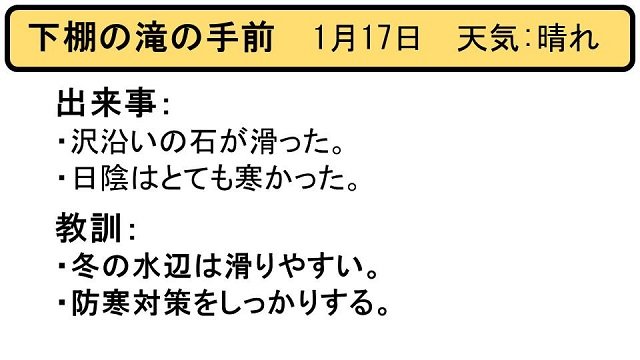 ヒヤリはっと20170117